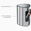 EasyStore Luxe Stainless Steel Pedal Bin 5L