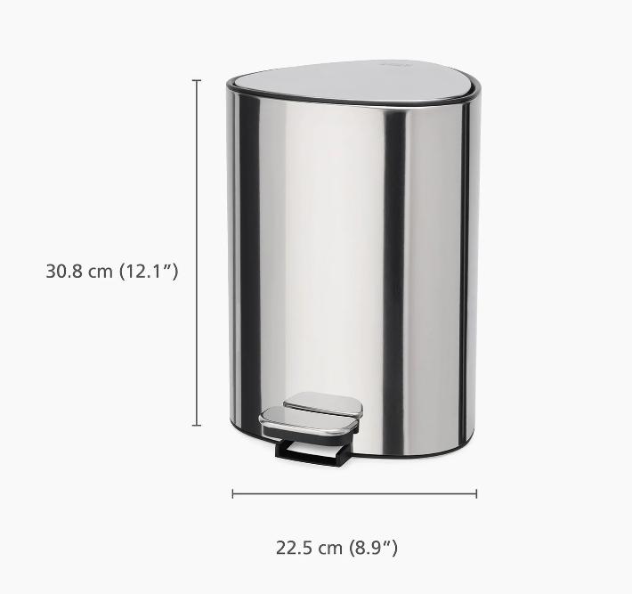 EasyStore Luxe Stainless Steel Pedal Bin 5L