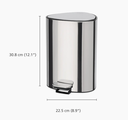 EasyStore Luxe Stainless Steel Pedal Bin 5L