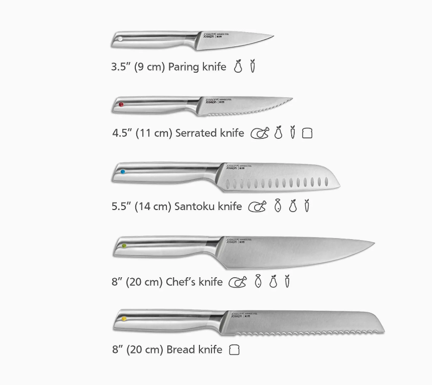 Elevate Steel Knives Bamboo Block 5pc