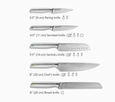 Elevate Steel Knives Bamboo Block 5pc