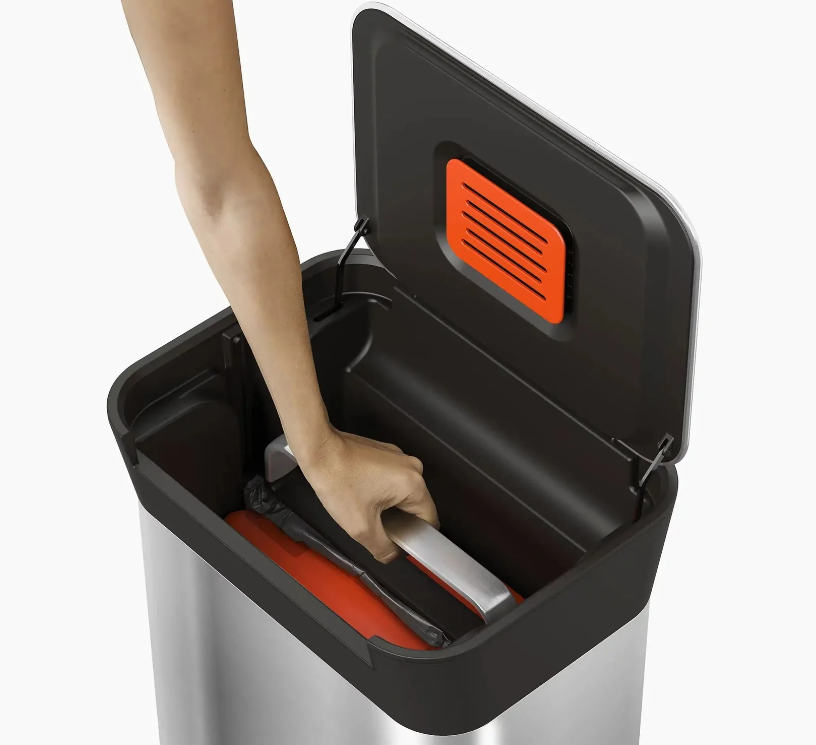 Titan Trash Bin Stainless Steel 30L