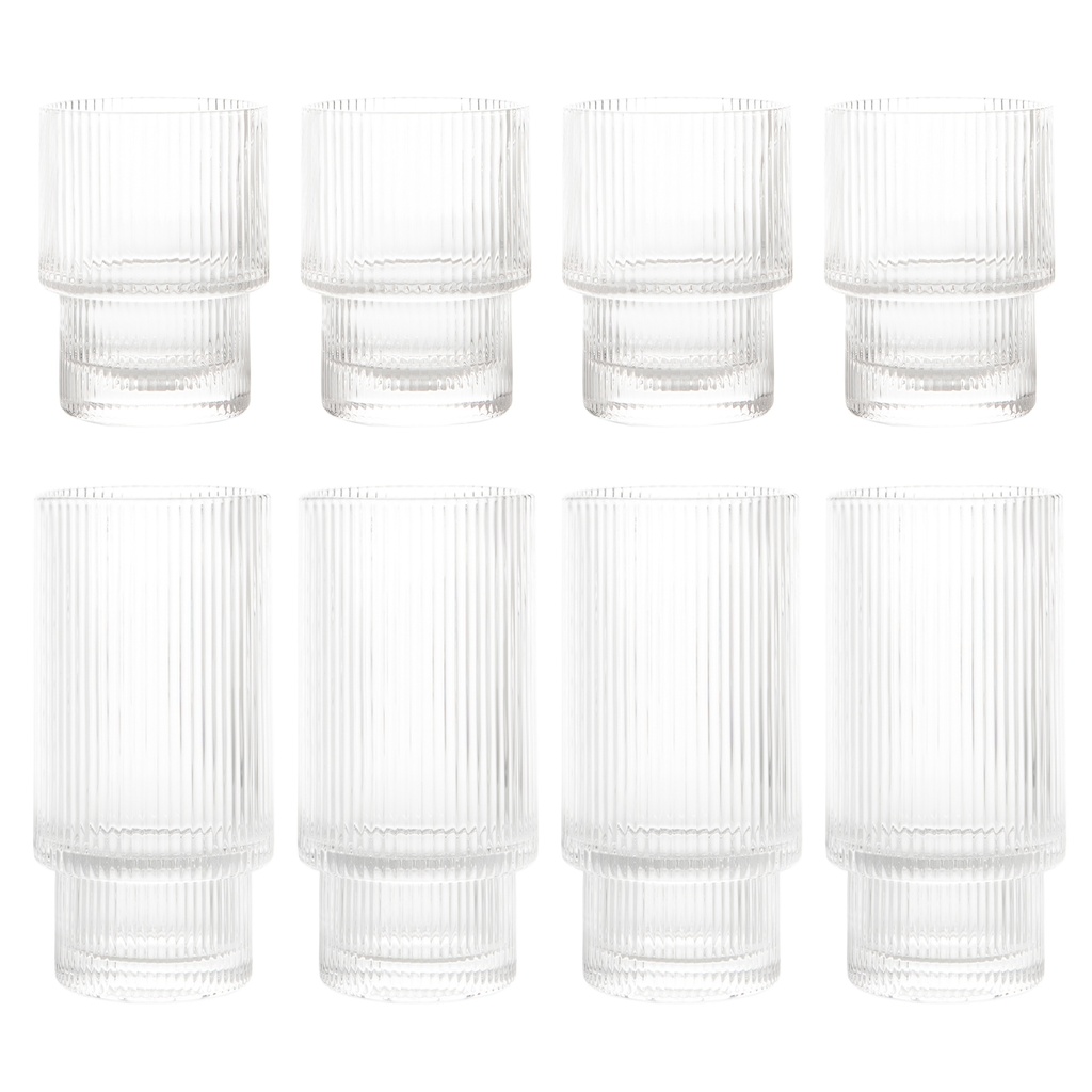 Ridge Stackable Glass 8pc