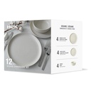 Sesame Bone Dinnerware Set 12pc