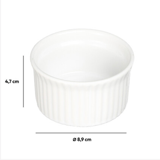 Ceramic Ramekin Dish White 3in