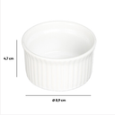 Ceramic Ramekin Dish White 3in