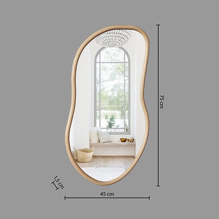 Livia Mirror Beige 30x18in