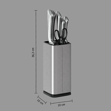Silver Precision Stainless Steel Block Set 6pc