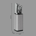 Silver Precision Stainless Steel Block Set 6pc