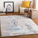 Lustro Swirls Rug Indigo 8x10ft
