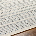 Ravello Stripe Indoor Outdoor Rug Ivory & Blue 8x10ft