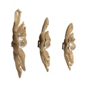 Rommie Gold Wall Flowers Set of 3