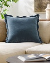 Scalloped Effervescent Pillow Blue 22in