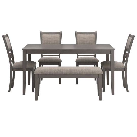 Wrenning Dining Table and 4 Chairs and Bench (Set of 6)