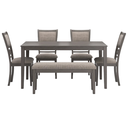 Wrenning Dining Table and 4 Chairs and Bench (Set of 6)