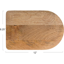 Mango Wood Arched Cutting Board Natural