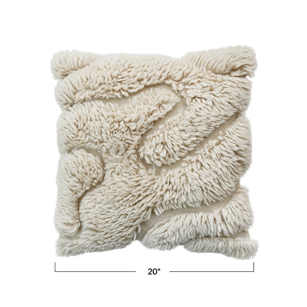 New Zealand Wool Shag Pillow 20in