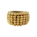 Mango Wood Bead & Jute Napkin Rings 4pc
