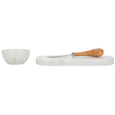 Marble Serving Board With Bowl & Canape Knife