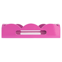 Scalloped Lacquered Tray Pink 16in