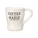 Stoneware Mug With Wax Relief Coffee Saying 12oz