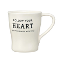 Stoneware Mug With Wax Relief Coffee Saying 12oz