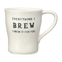 Stoneware Mug With Wax Relief Coffee Saying 12oz
