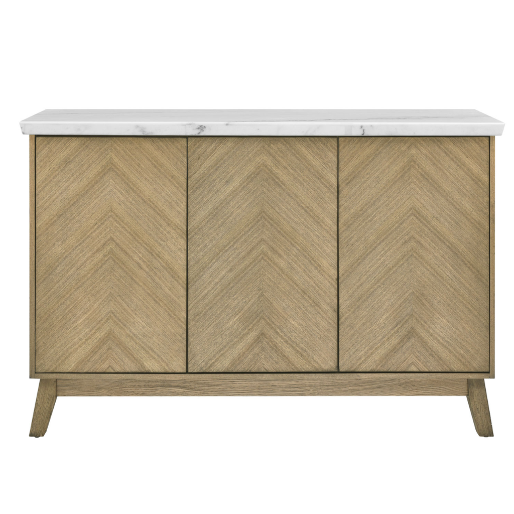 Vida White Marble Top Server