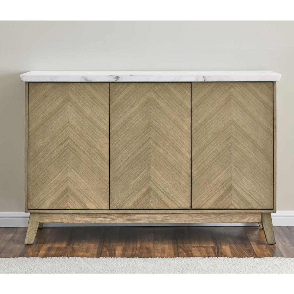 Vida White Marble Top Server