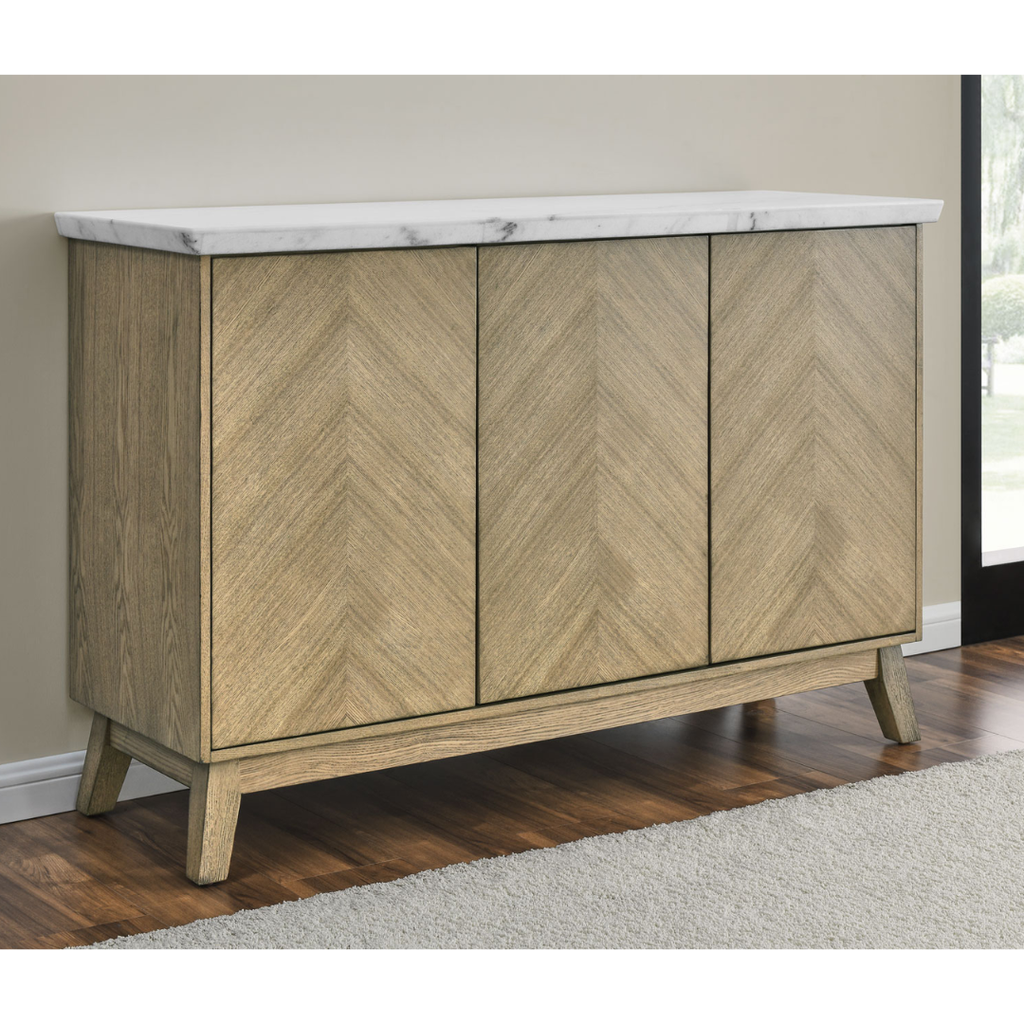 Vida White Marble Top Server