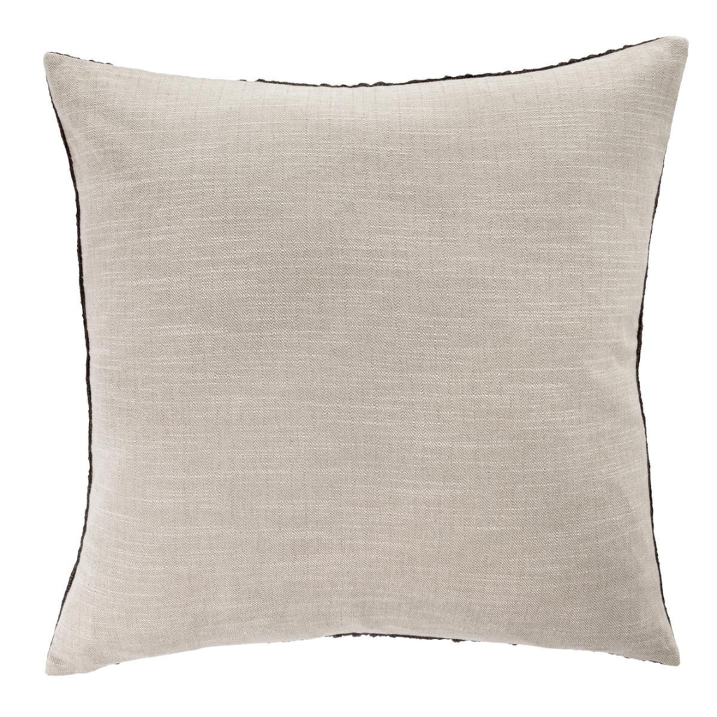 Gratitude Pillow Ganache Brown 22x22in