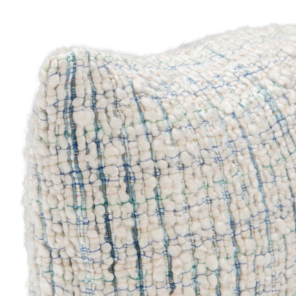 Trona Bolster Blue Ivory 26in