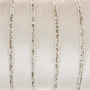 Beaded Stripe Velour Pillow Beige 20in
