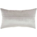 Beaded Stripe Velour Pillow Grey 12x21in