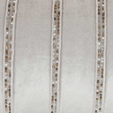 Beaded Stripe Velour Pillow Grey 12x21in