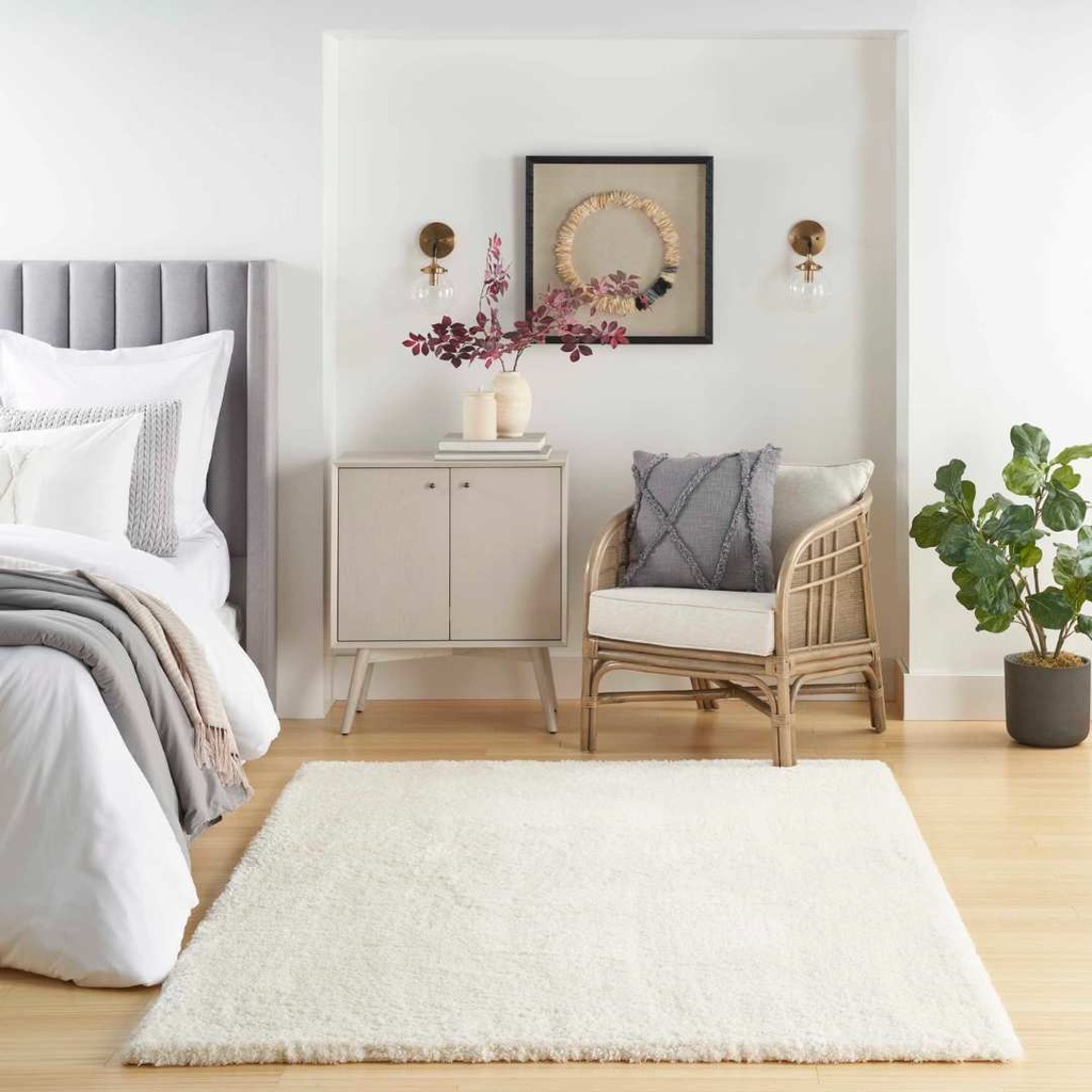 Dreamy Shag Rug Ivory 5x7ft