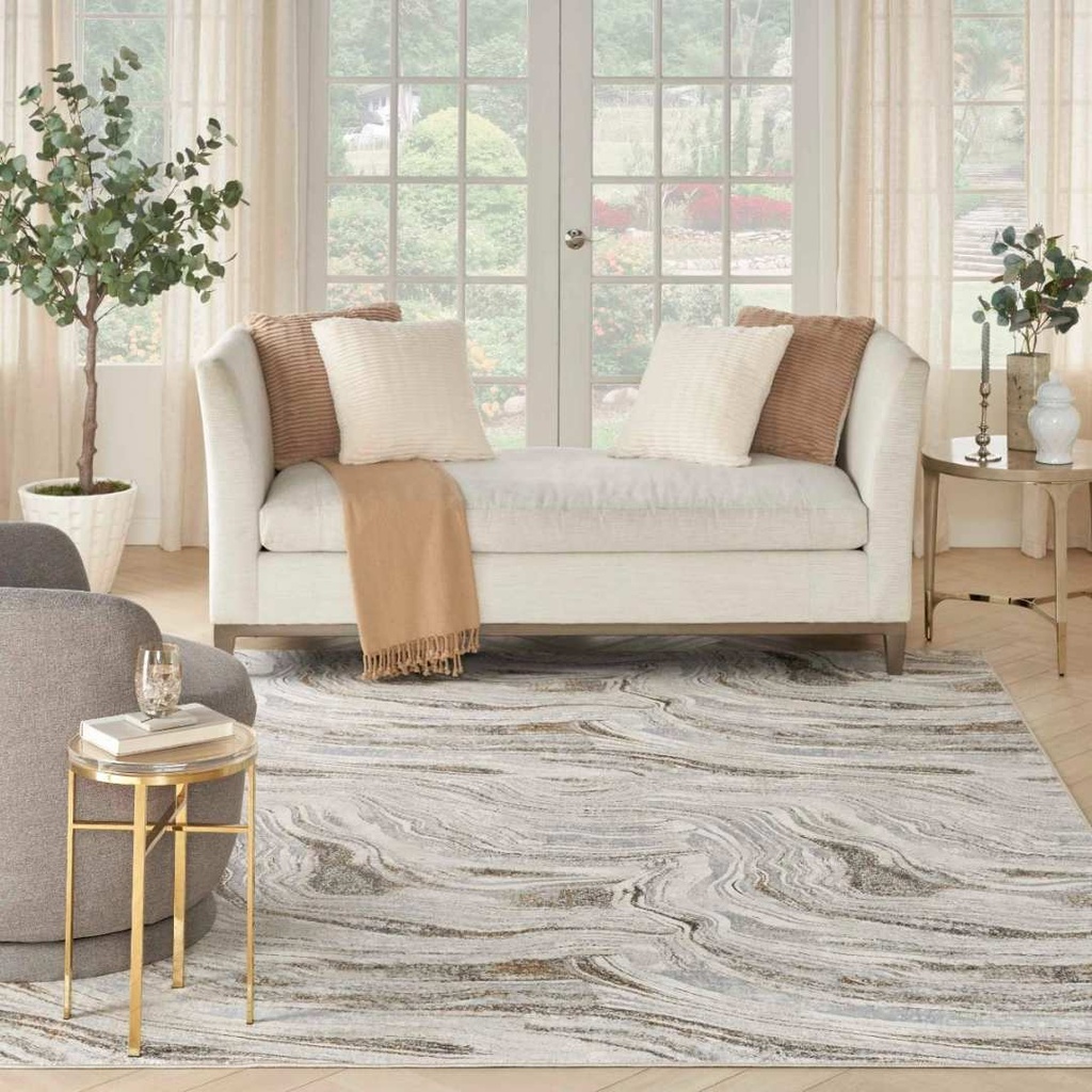 Glitz Rug Grey Gold 8x10ft