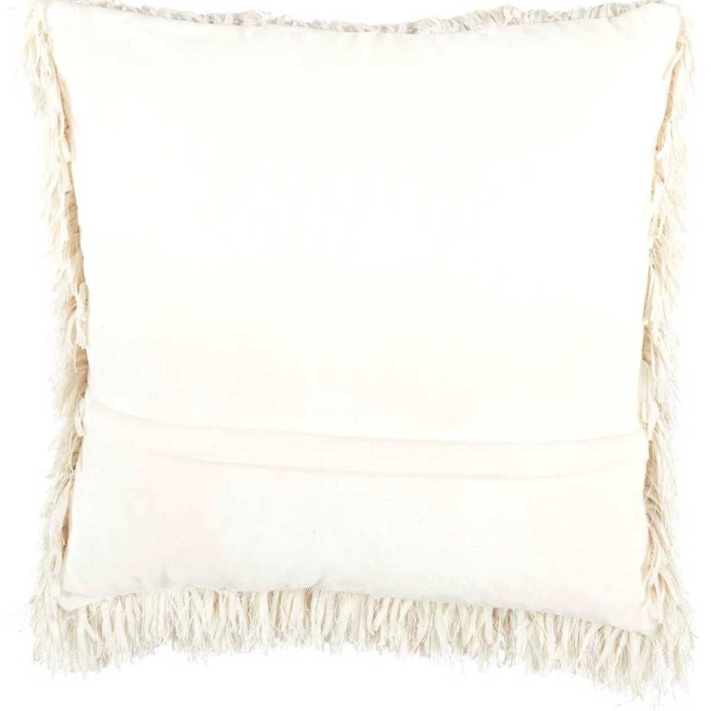 Glitz Shag Pillow Ivory 20in