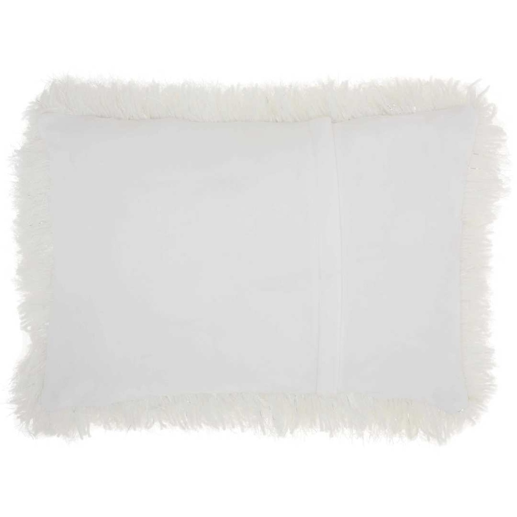 Glitz Shag Pillow Ivory 5x20in