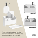 Sling Sink Caddy With Soap Pump White