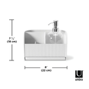 Sling Sink Caddy With Soap Pump White