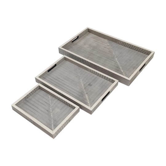 Resin Pinstripe Tray 13in