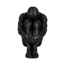 Sitting Man Figurine Bronze 16in