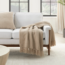 Waffle Weave Throw Beige 50x60in
