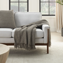 Waffle Weave Throw Grey 50x60in