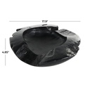 Black Teak Live Edge Bowl 18in