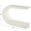C-Shaped White Wood Console Table 44in