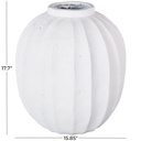 Carved Grooves Vase White 18in