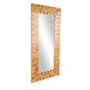 Dimensional Wood Mosaic Floor Mirror 36x72in