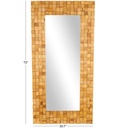 Dimensional Wood Mosaic Floor Mirror 36x72in